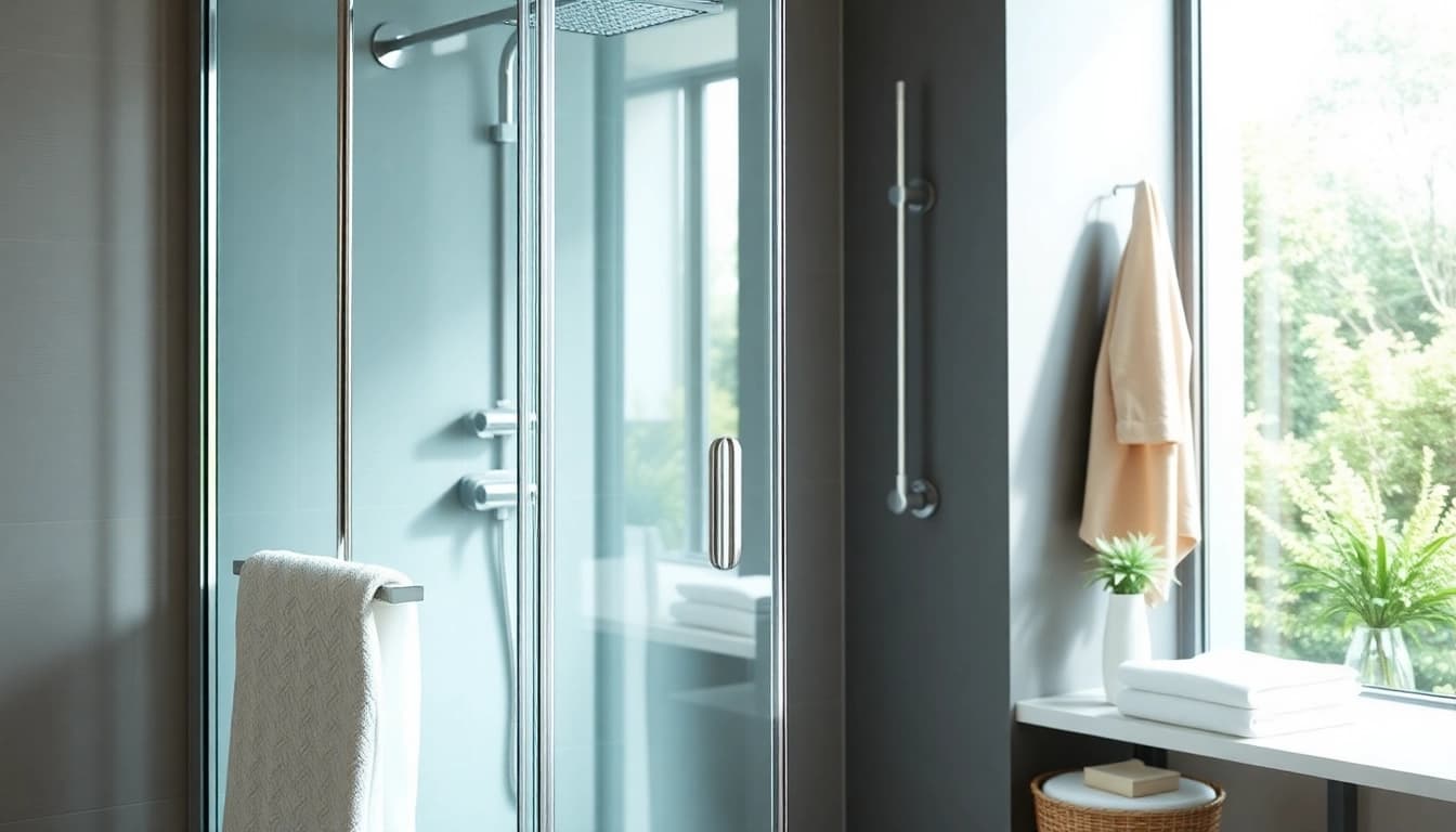 Erleben Sie die Eleganz der sonni Duschkabine in einem modernen Badezimmer mit einzigartigen Designelementen.