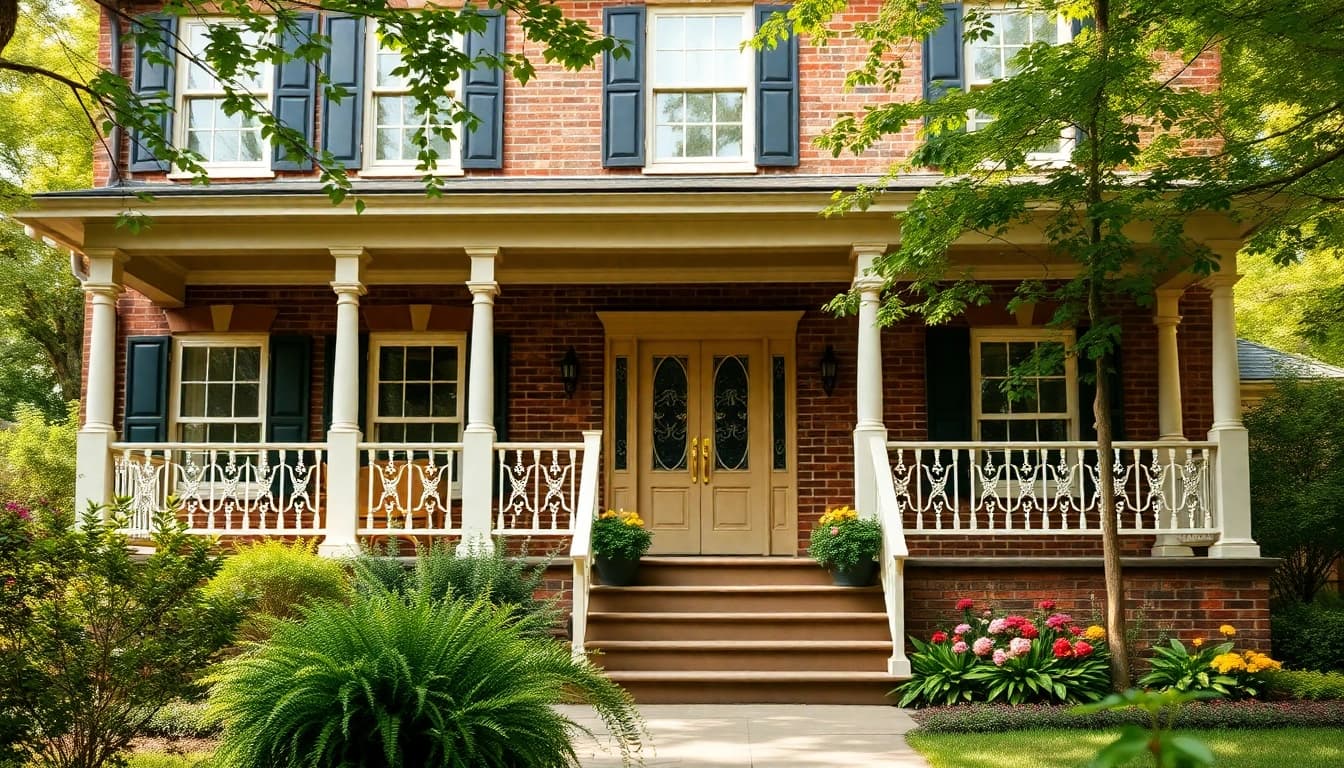 Renovated colonial home showcasing classic features and beautiful garden in bright natural light.