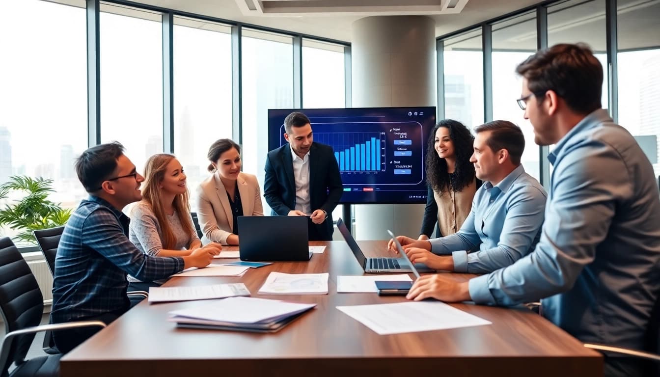 Team discussing acquisition planning strategies in a modern office setting.