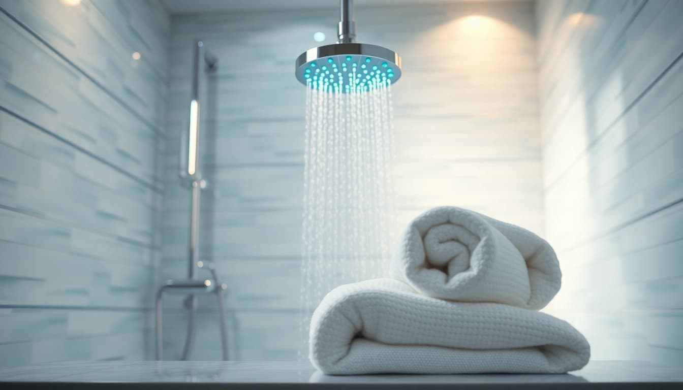 Experience elegant showers in a luxurious bathroom setting with refined fixtures and calming design elements.