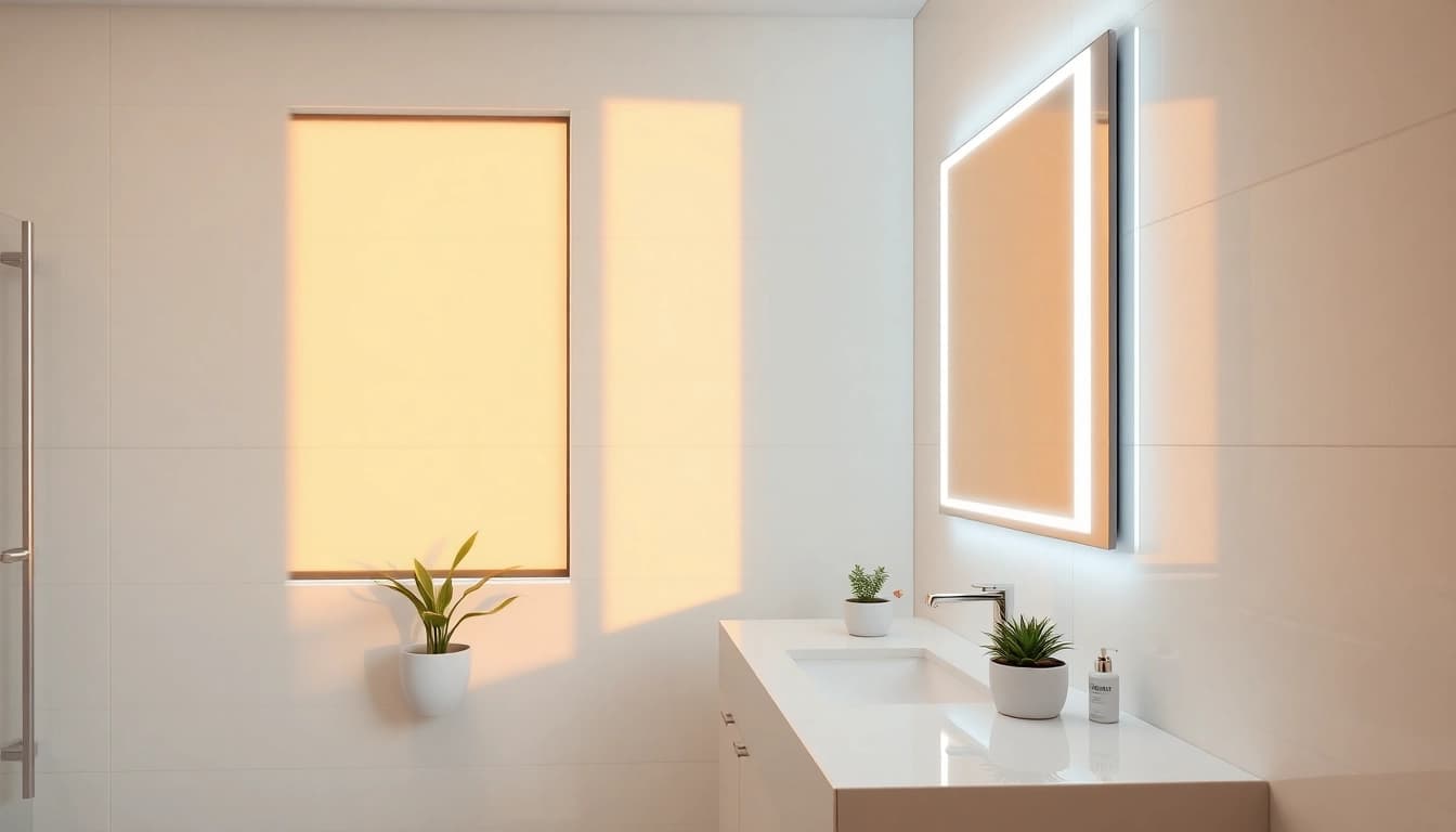 Illuminate your space with a stylish led mirror bathroom showcasing modern design elements.