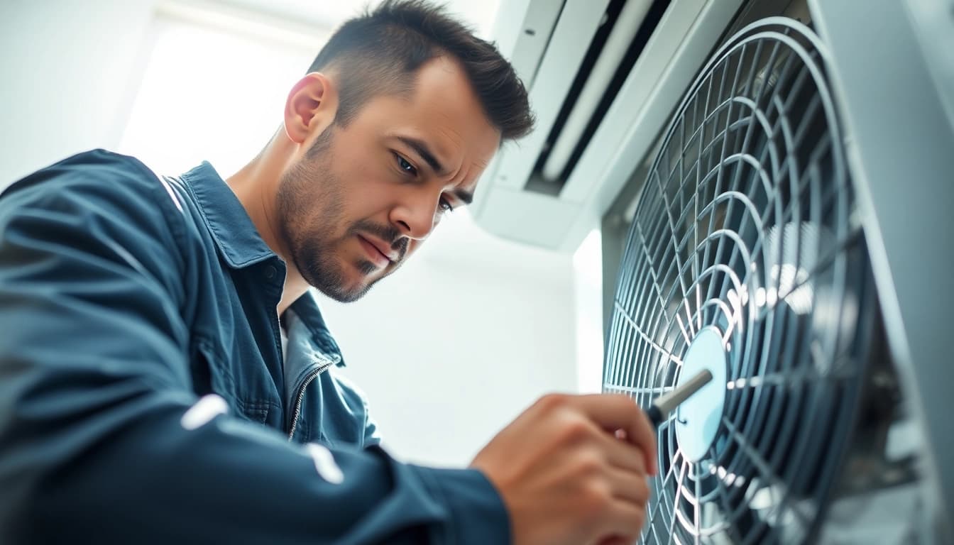 Air Conditioning Repair Tampa - technician expertly repairing an air conditioning unit with specialized tools.