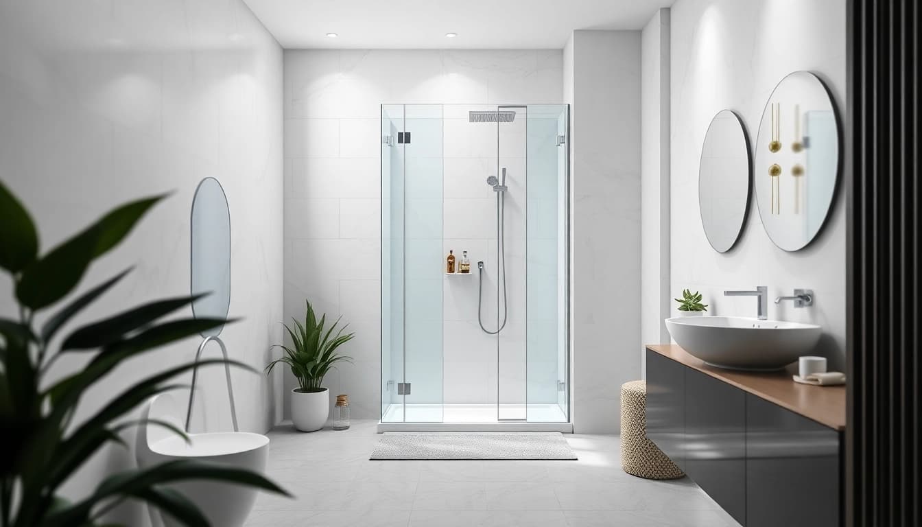 Erleben Sie die elegante sonni Duschkabine in einem modernen Badezimmer.