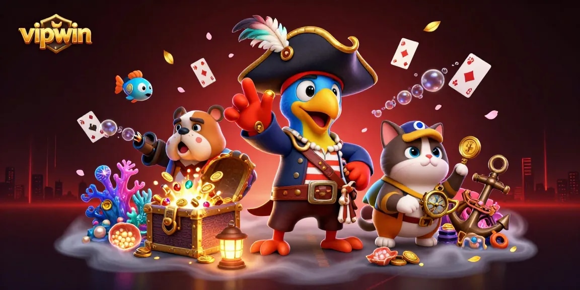 Engage in thrilling slots at vipwin with explosive treasure chests amidst a vibrant casino adventure.