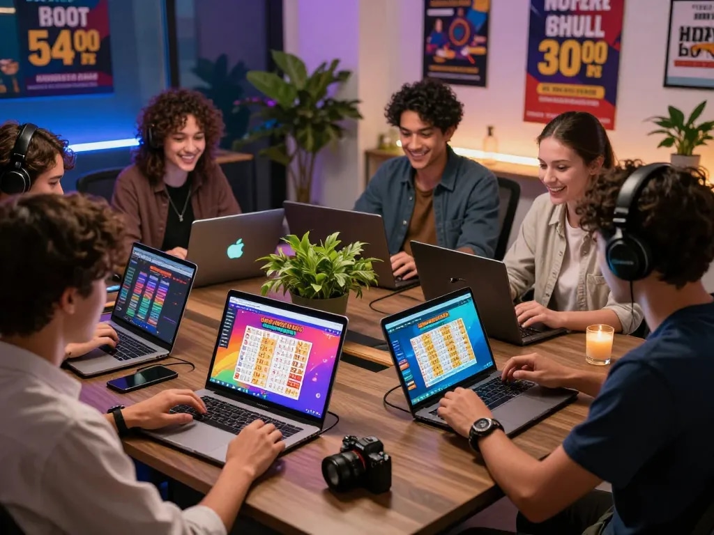 Engaging workspace scene showing a group exploring the top 10 trang đánh đề online for 2026.