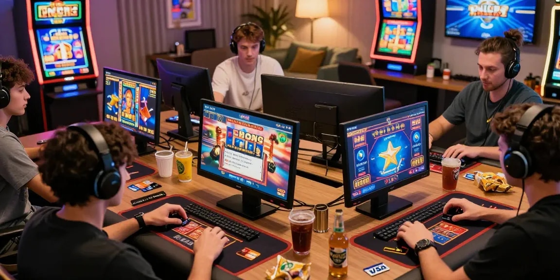 Engaging online gaming scene at https://transact.org.uk with players enjoying credit card casino games.