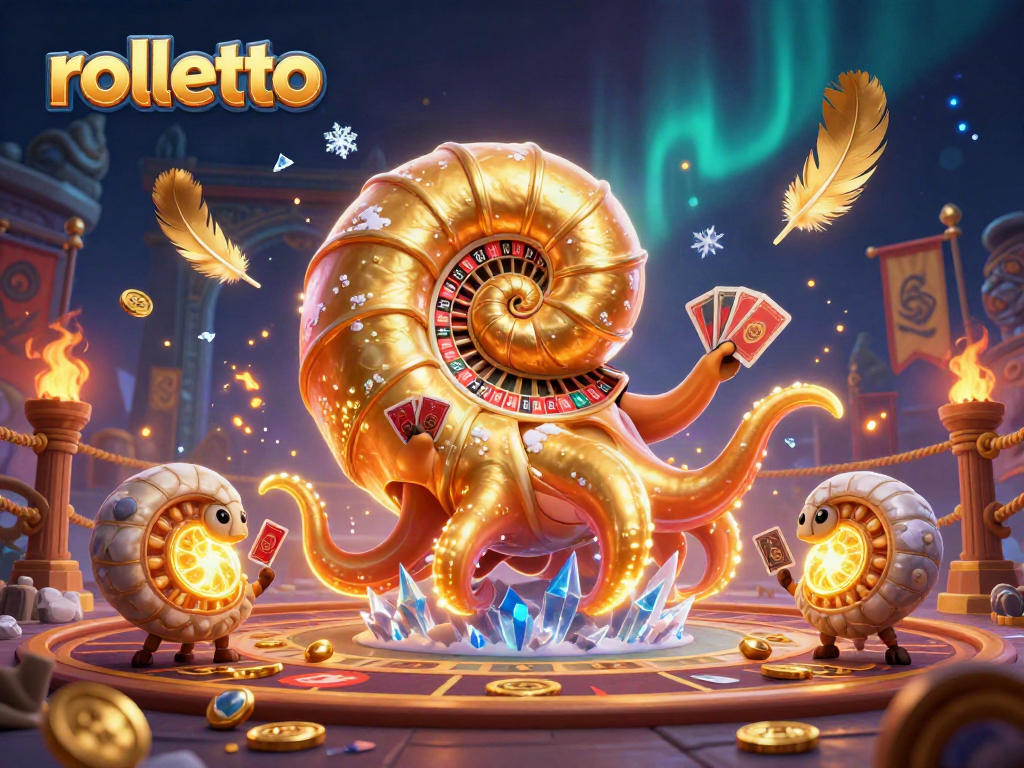 Experience the excitement of rolletto with a colorful casino illustration showcasing 3D characters and rich visuals.