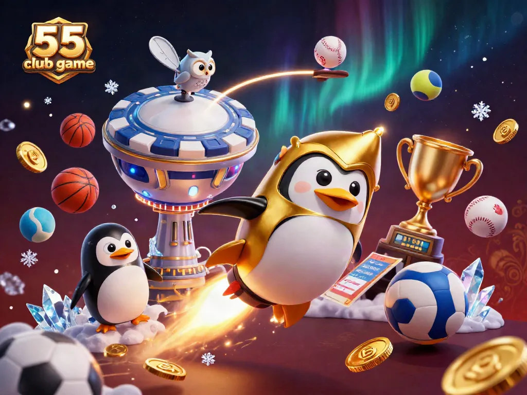 Experience the thrill of the 55 club game with colorful casino elements and exciting characters in motion.