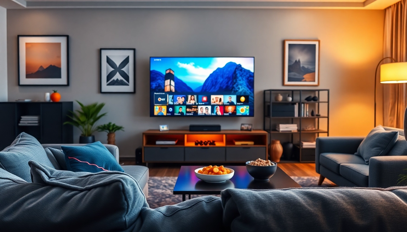Stream content effortlessly with the iron tv pro displayed in a stylish living room.