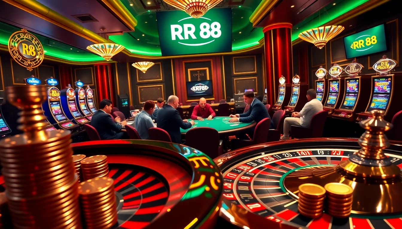Experience the thrill of gambling at RR 88 with luxurious casino elements and engaging gaming experiences.