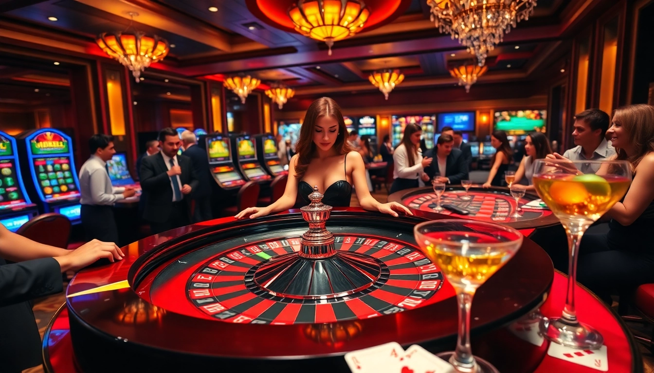 Users enjoying a thrilling game of roulette at the stylish casino featured on https://jun88buzz.info/.