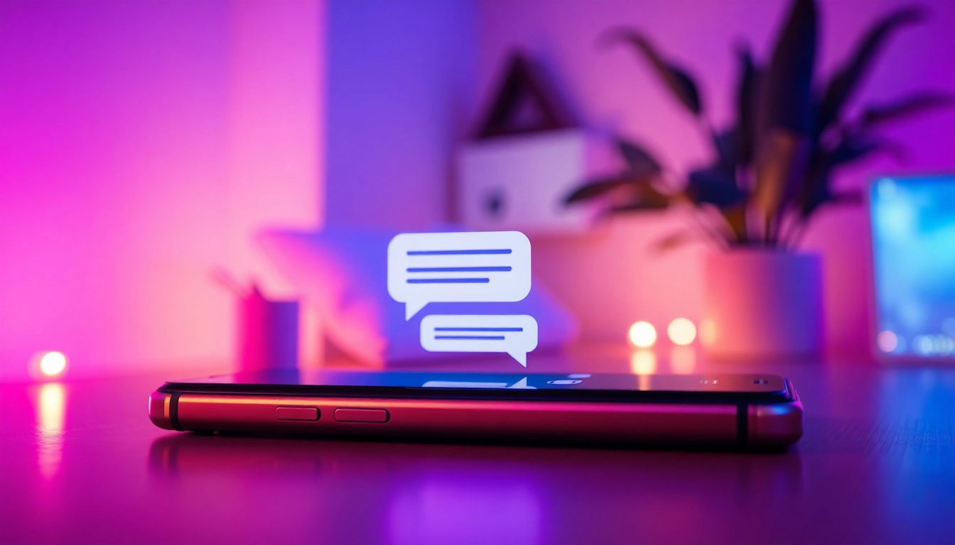 Engaging AI sex chat scene showcasing a warm, inviting digital conversation interface.