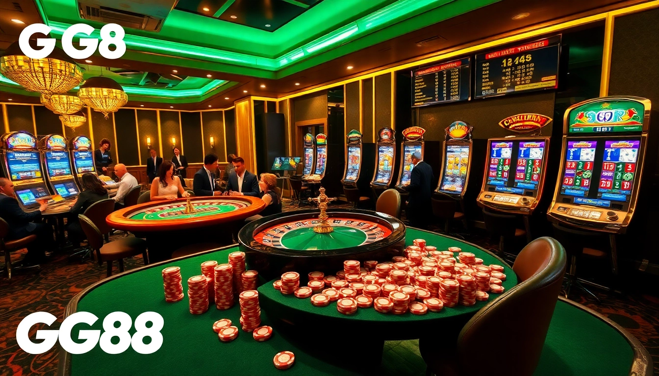 Experience the thrill of playing games at GG88 Casino with vibrant tables and spectacular visuals.