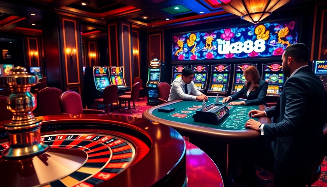 Experience the thrill of betting at nhà cái uk88 with vibrant casino games and engaging players.