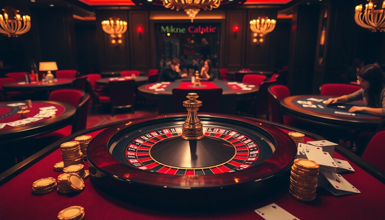 Experience the thrill of winning at RR88.lat with luxurious casino tables and gleaming roulette wheels.