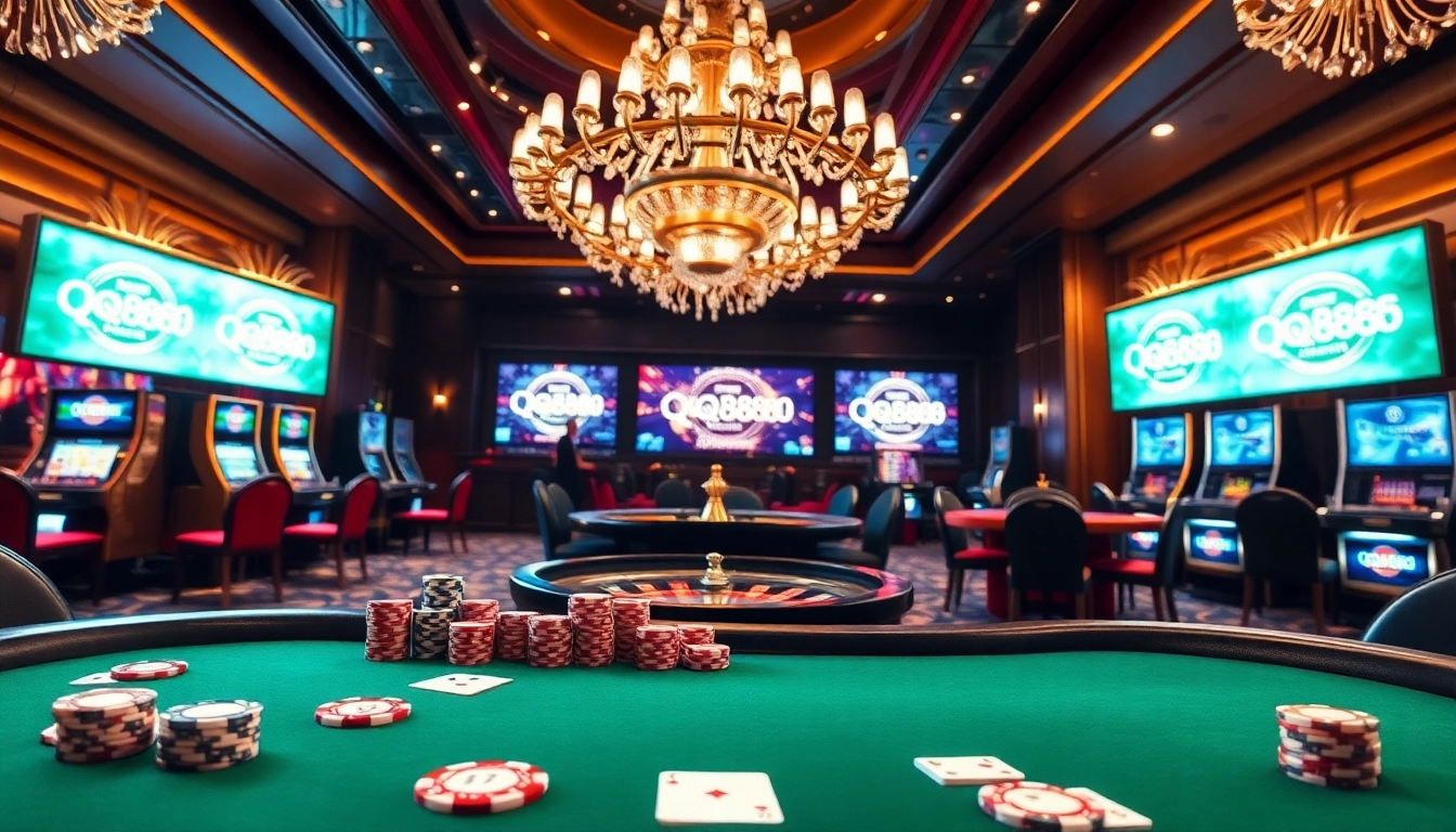 Experience the thrill of high-stakes poker action at QQ888's luxurious casino.