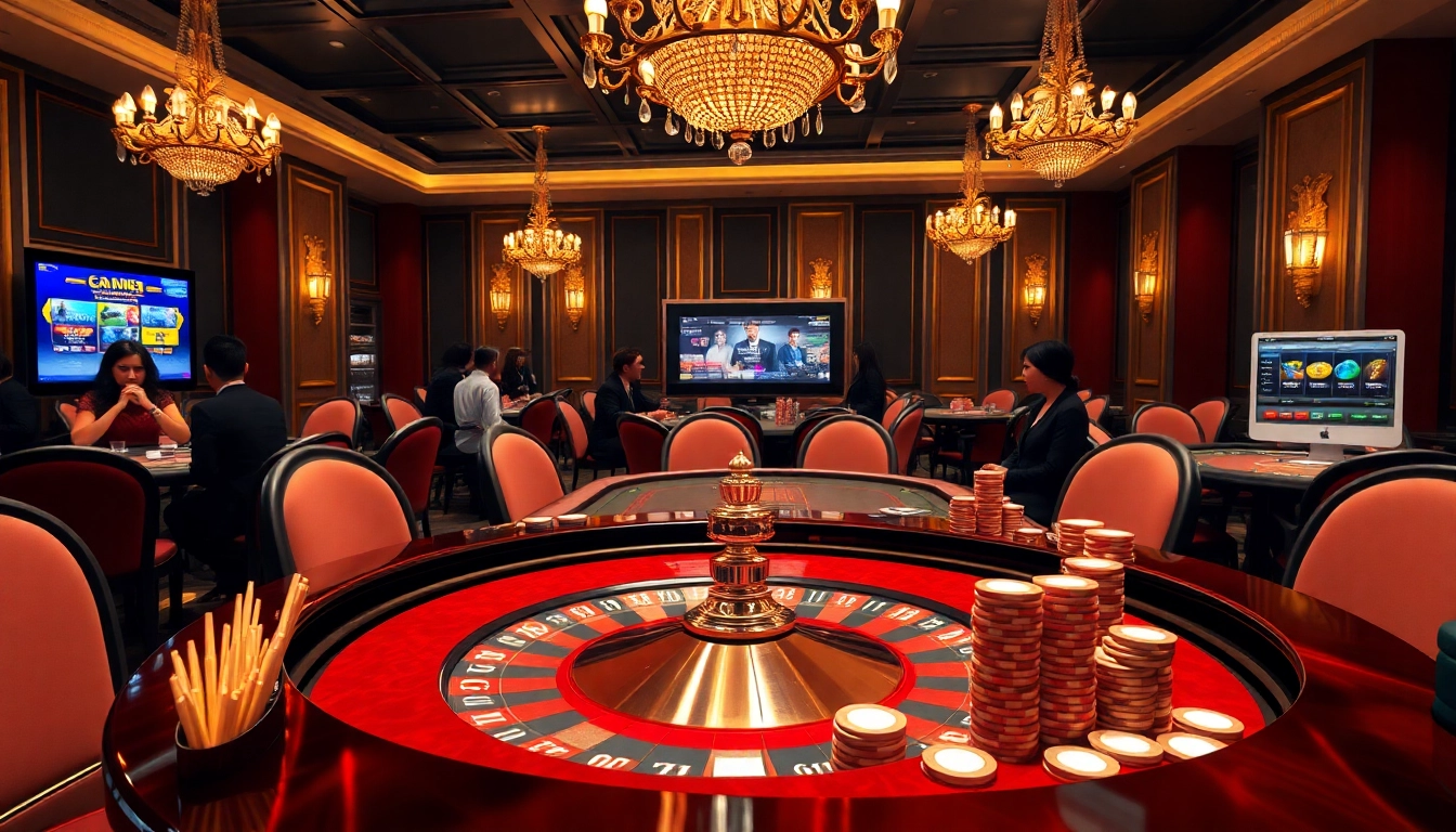 Experience the excitement of MM88 LINK with vibrant casino visuals showcasing roulette and poker action.