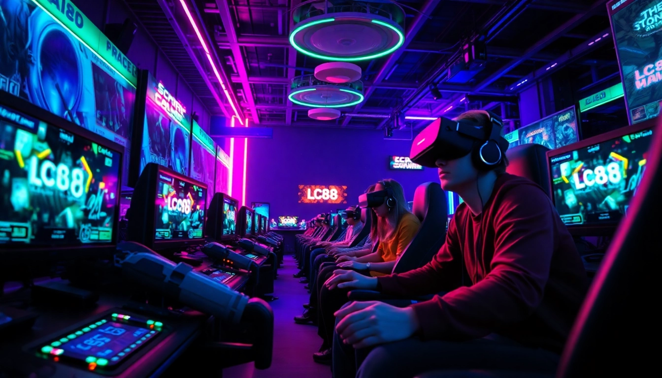 Engaged players enjoying the thrilling LC88 Game in a dynamic gaming atmosphere.