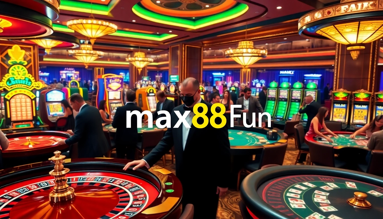 Experience max88 fun with vibrant gambling energy at a luxurious casino.