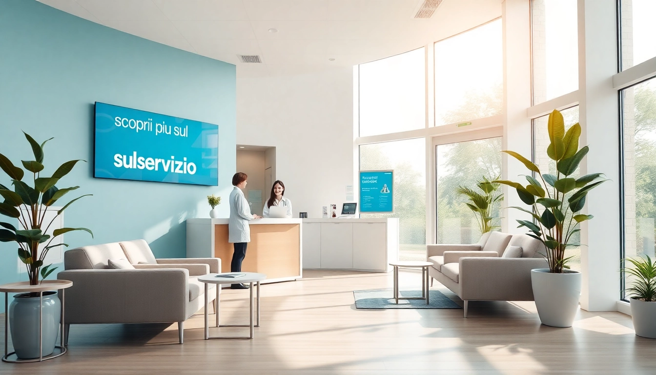 Scopri di più sul servizio in una reception di una clinica moderna, che trasmette calore e professionalità.