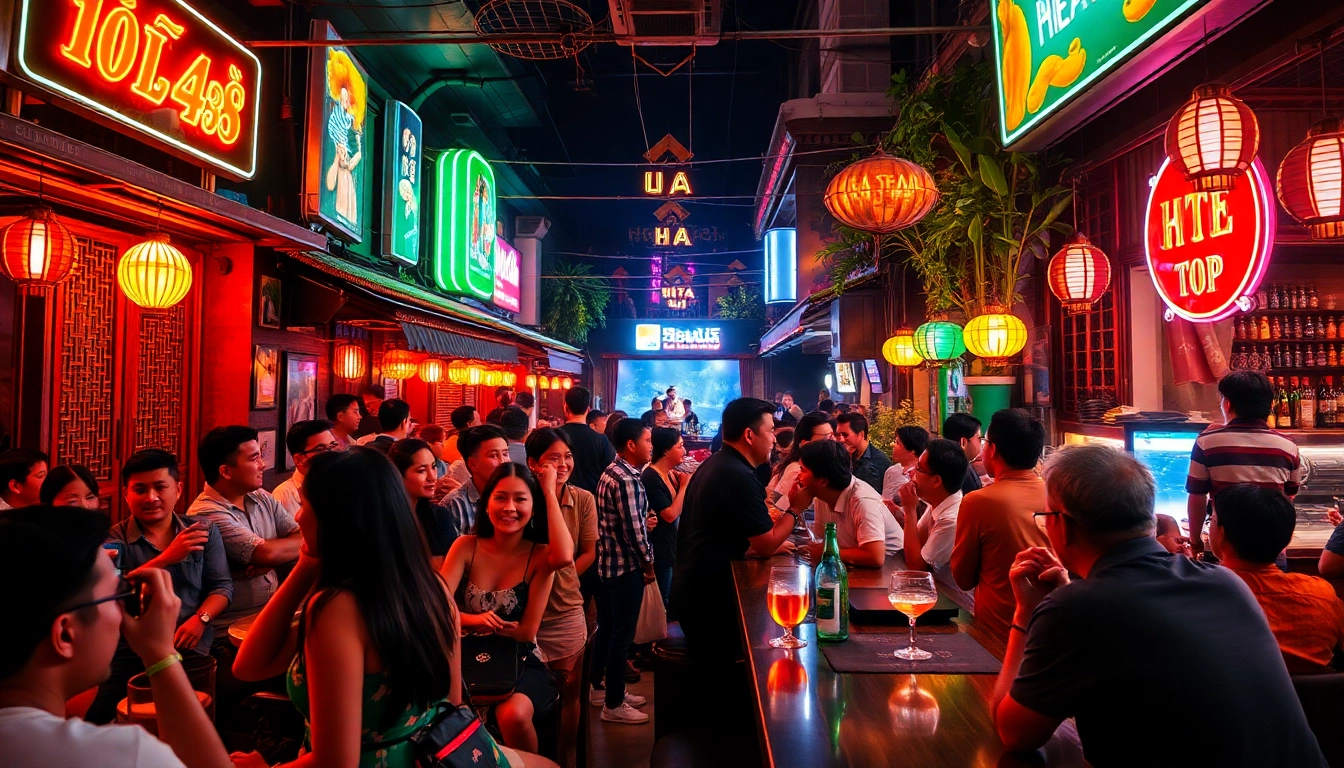 Explore the lively 베트남밤문화 scene with vibrant nightlife in Vietnam, featuring bustling bars and diverse crowds.
