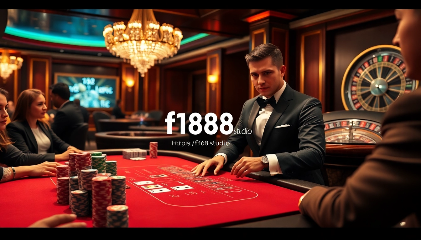 Join the excitement at F168.STUDIO, featuring a Baccarat table with high-stakes action and professional dealers.