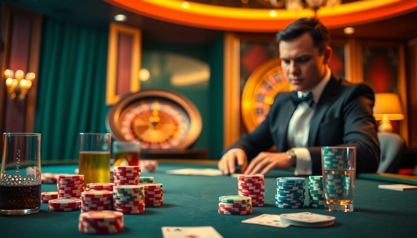 High-stakes casino excitement featuring the S8 logo on a poker table with chips and cards.
