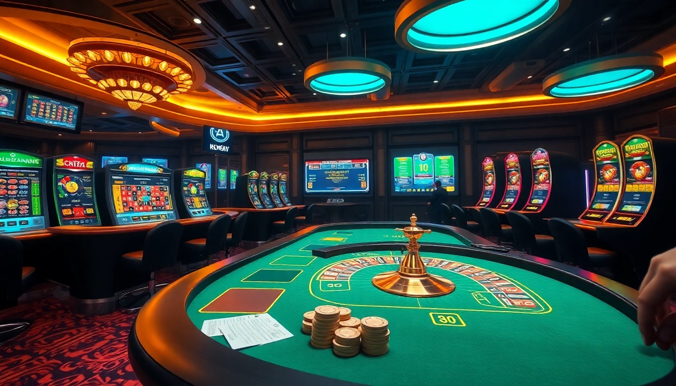 Experience the thrill of gambling at nhà cái dh88 with vibrant slot machines and exciting poker tables.