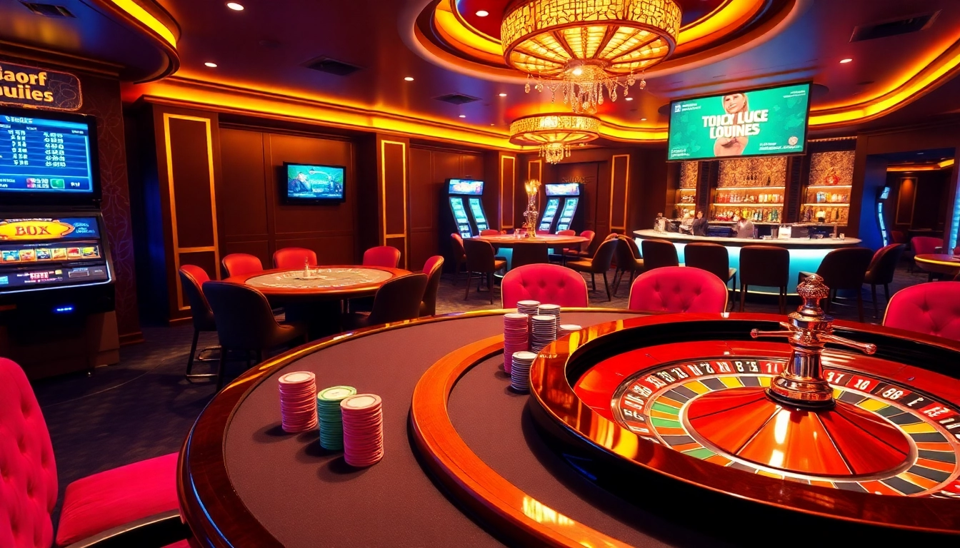Players enjoying an exciting poker game at nhà cái sx88 casino, surrounded by vibrant chips and a roulette wheel.