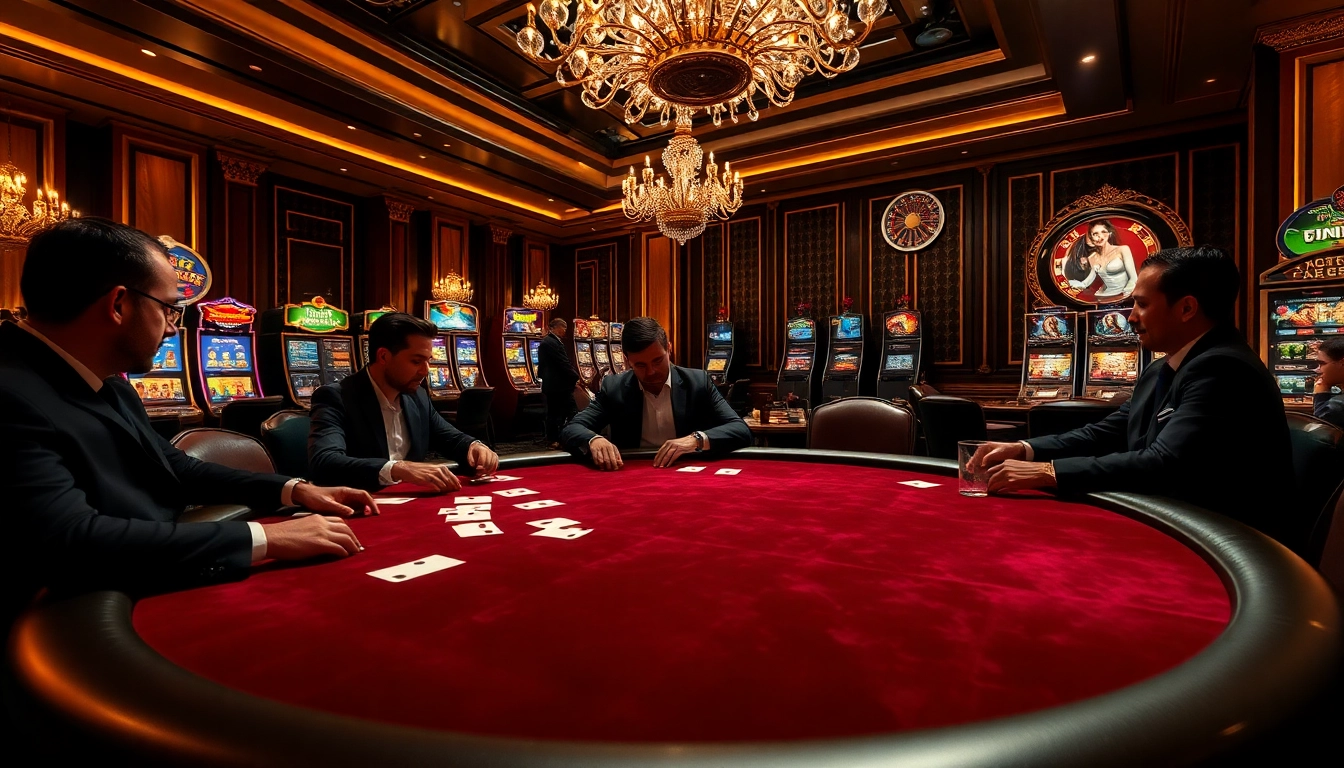 Engaged players strategizing on a poker table in an upscale casino, immersing themselves in thrilling XXX game experiences.