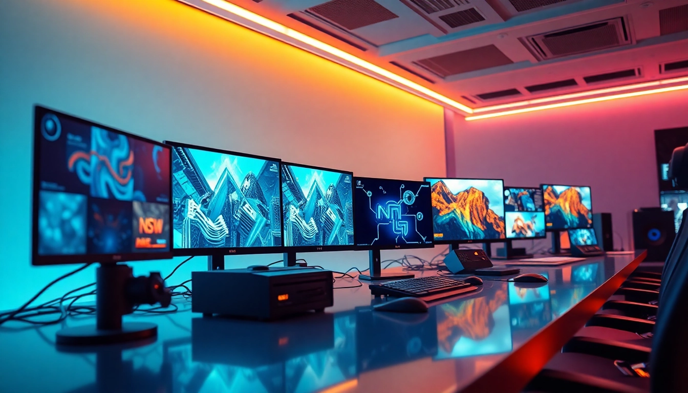 Experience the creative potential of nsfw AI with modern tech in a vibrant workspace.