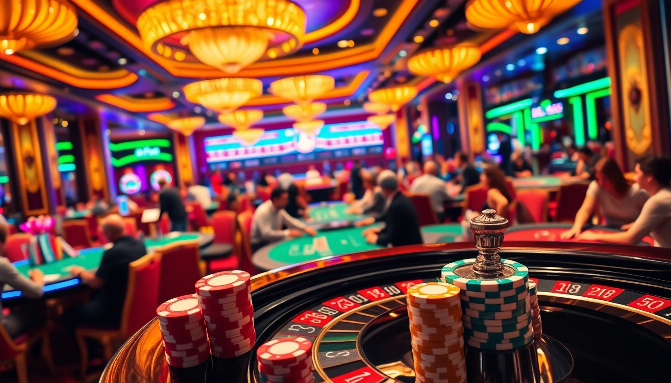 Experience the thrill of gambling at BL555 with vibrant casino tables and exciting games.