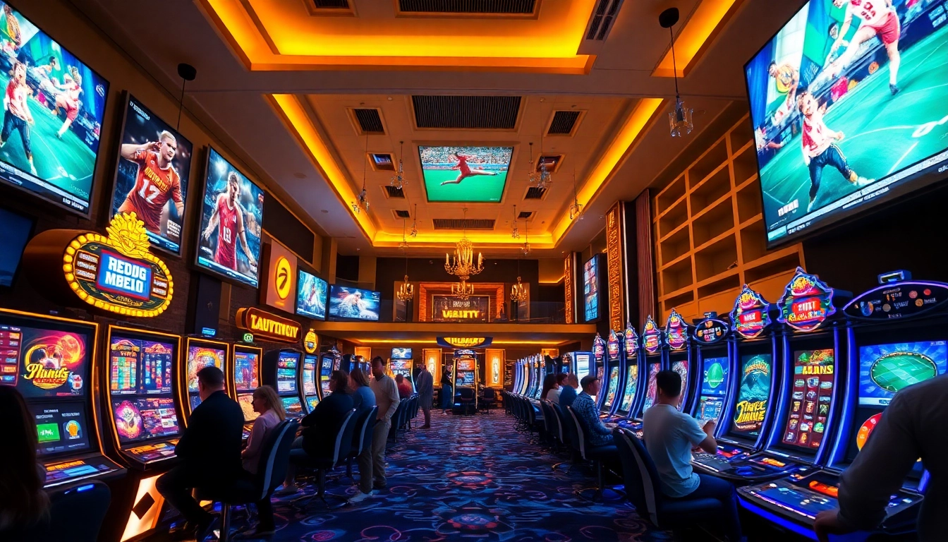 Exciting online gaming scene highlighting Lauthaitv's casino and sports betting experience with vibrant colors.