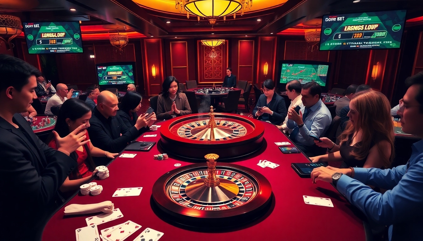 Experience thrilling casino gaming at dom88.us.com with vibrant poker and roulette action.