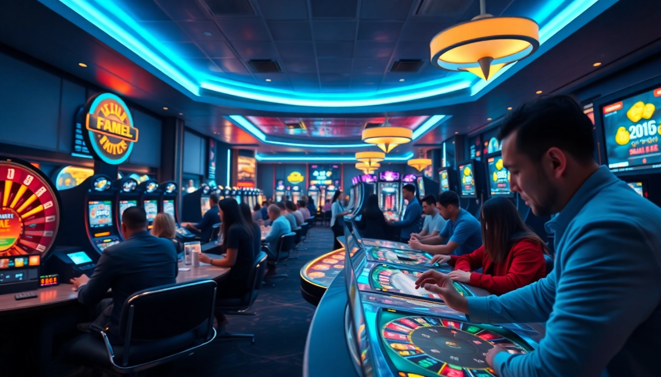 Thrilling online casino experience at luck8win.live with diverse players engaged in gaming.