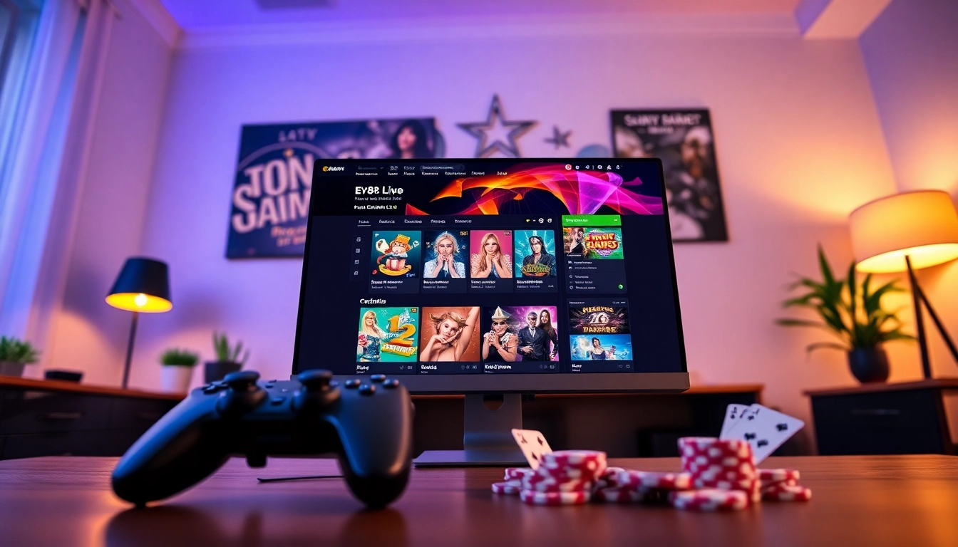 Engaging online gambling interface at ev88win.live in a modern office setting.