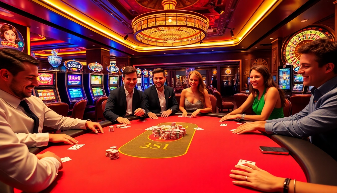 Players enjoying a thrilling game at the poker table, showcasing excitement and strategy at https://hit-club.games/.