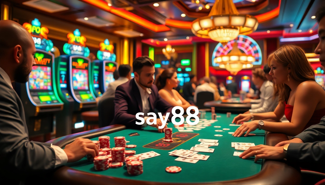 Experience the thrill of gambling at say88, featuring exciting poker games and luxurious casino settings.