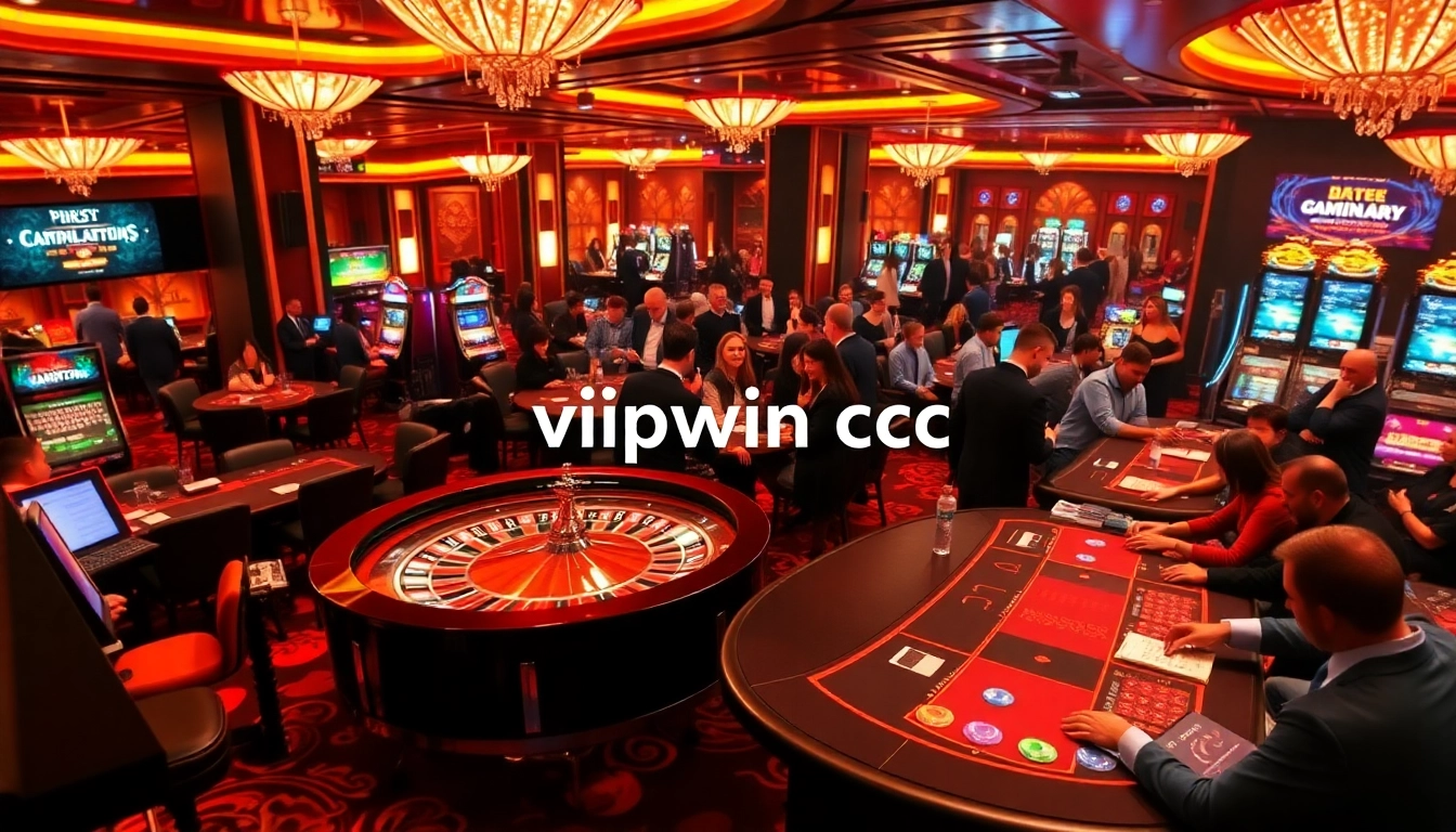 Experience the excitement of gambling at vipwin cc's luxurious casino tables with vibrant roulette and poker games.