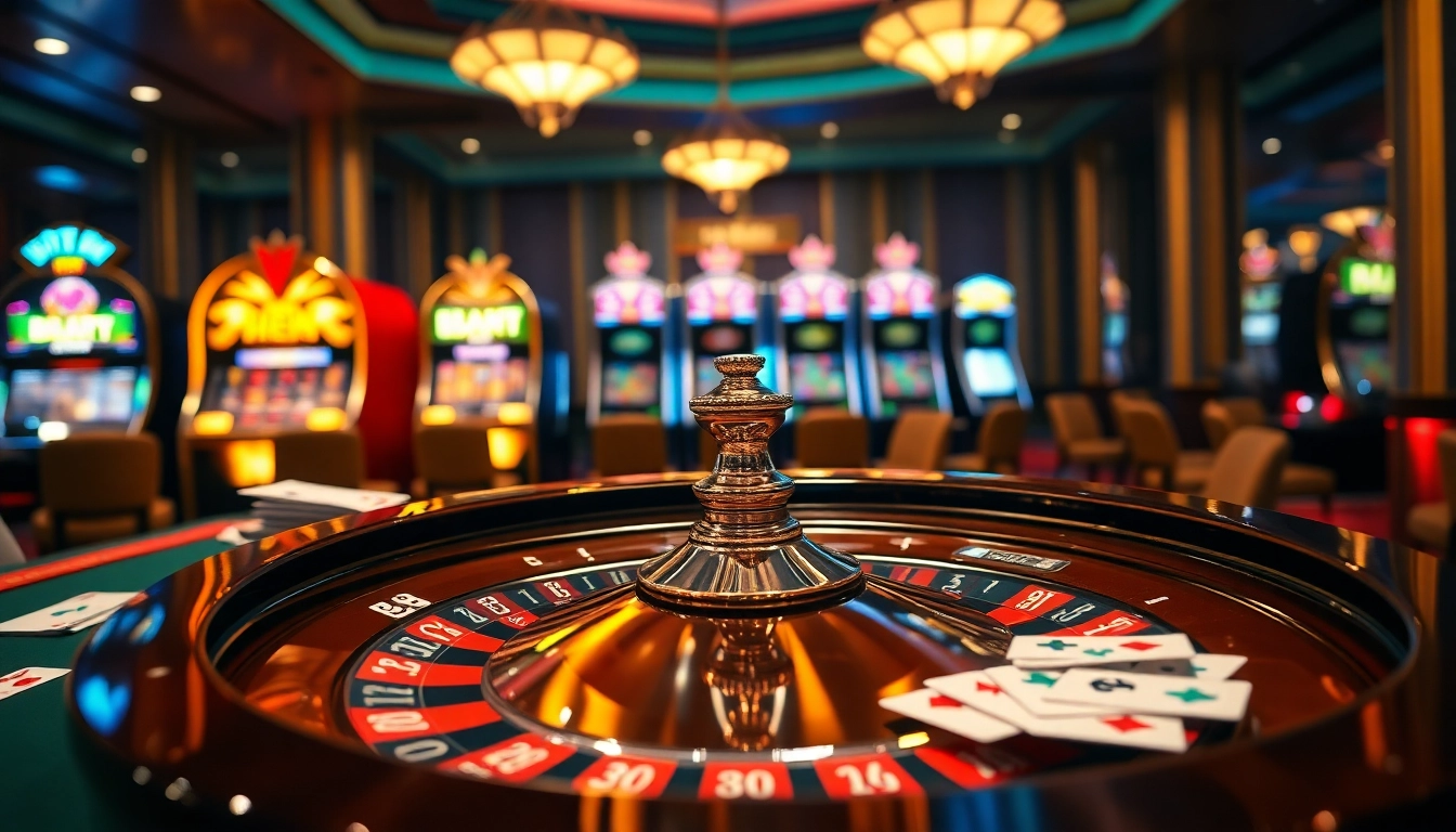 Betting excitement at a vibrant casino table featuring chips and cards from https://go8.cash/.