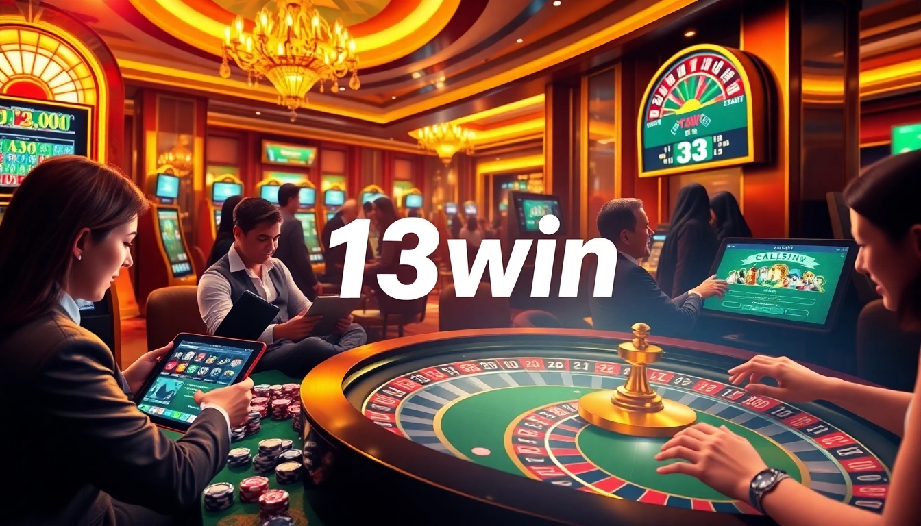 Engage in thrilling online gambling at 13win with vibrant casino visuals and lively gameplay.