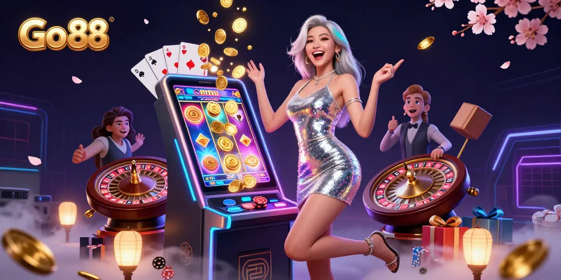Engage with the exciting slot experience at Go 88, featuring vibrant visuals and dynamic casino elements.