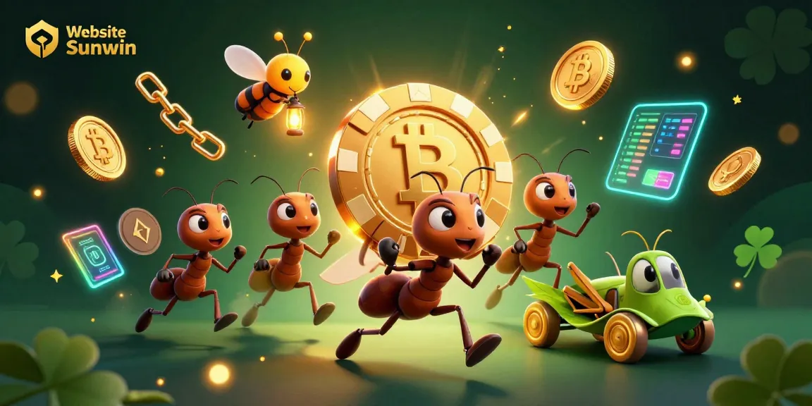 Engage with Website Sunwin through a dynamic scene of ants executing a heist with a poker chip.