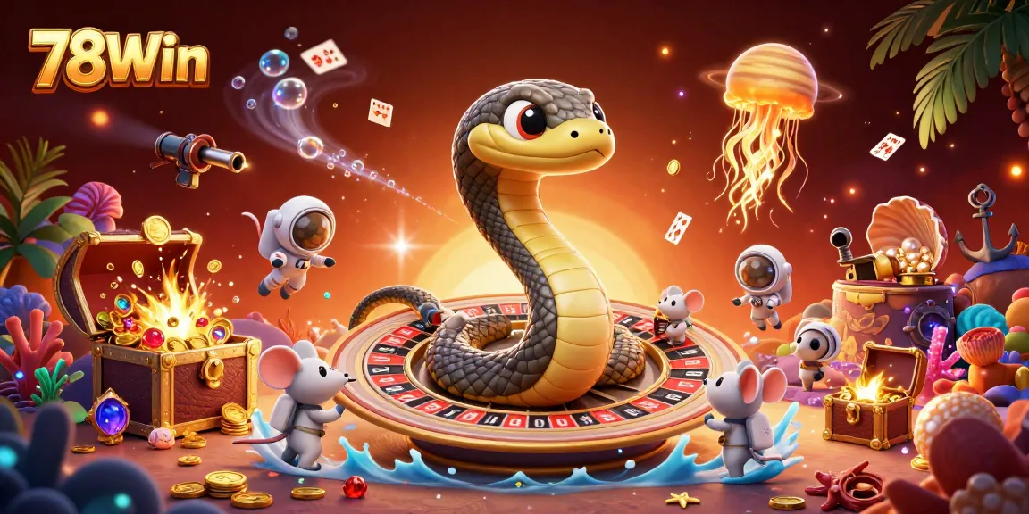 Experience thrilling bets with 78Win, where the Saturn snake and mice gamblers create cosmic excitement.